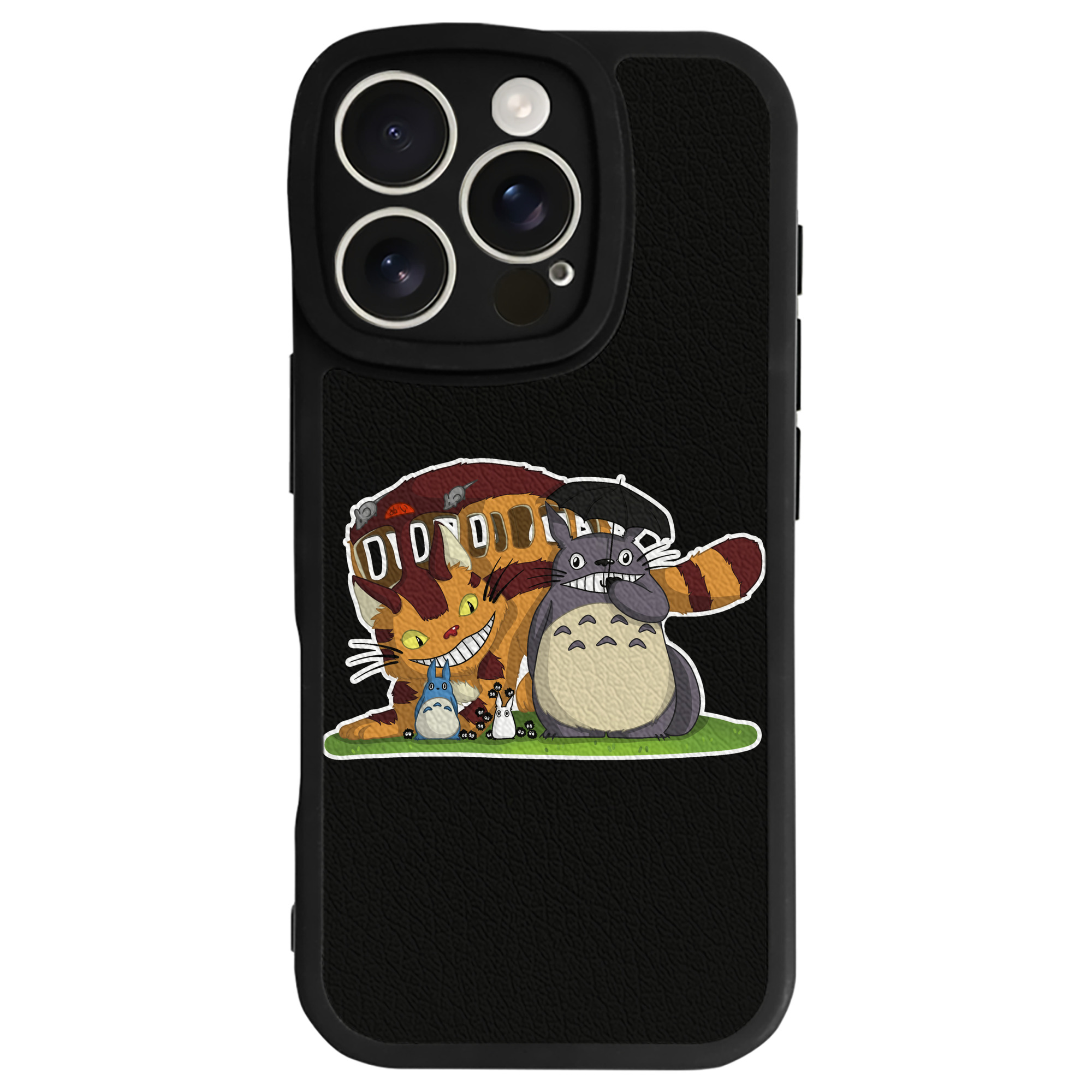 （画像用） となりのトトロ 草壁メイ 草壁サツキ My Neighbor Totoro Satsuki Kusakabe Mei Kusakabe 【iPhone 16シリーズ対応】シリコンスマホケース（レザー調） 材質：シリコン